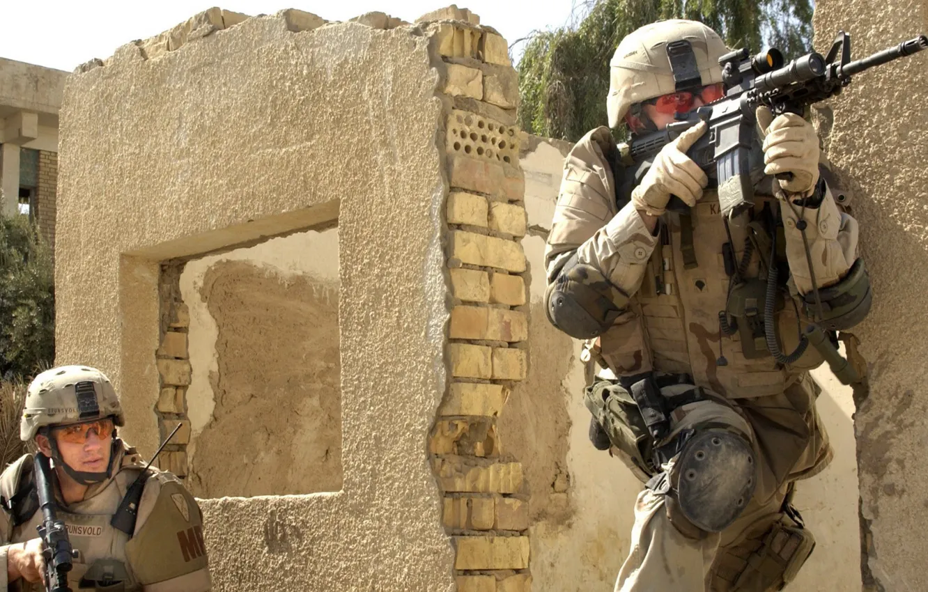 Photo wallpaper weapons, army, soldiers