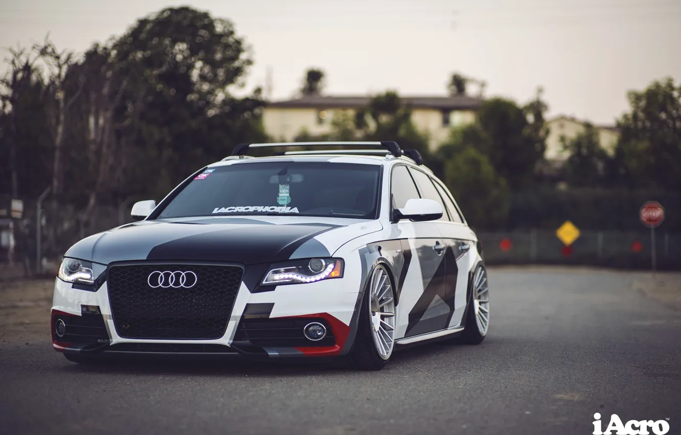 Photo wallpaper audi, turbo, tuning, germany, low, rs6, rs4
