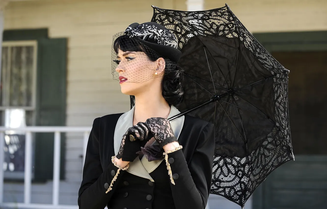 Photo wallpaper girl, mood, view