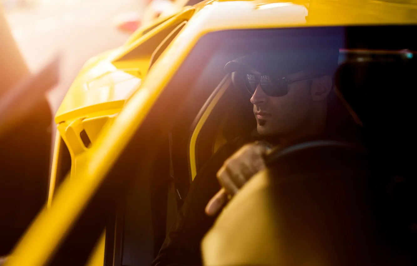 Photo wallpaper car, man, Supercar