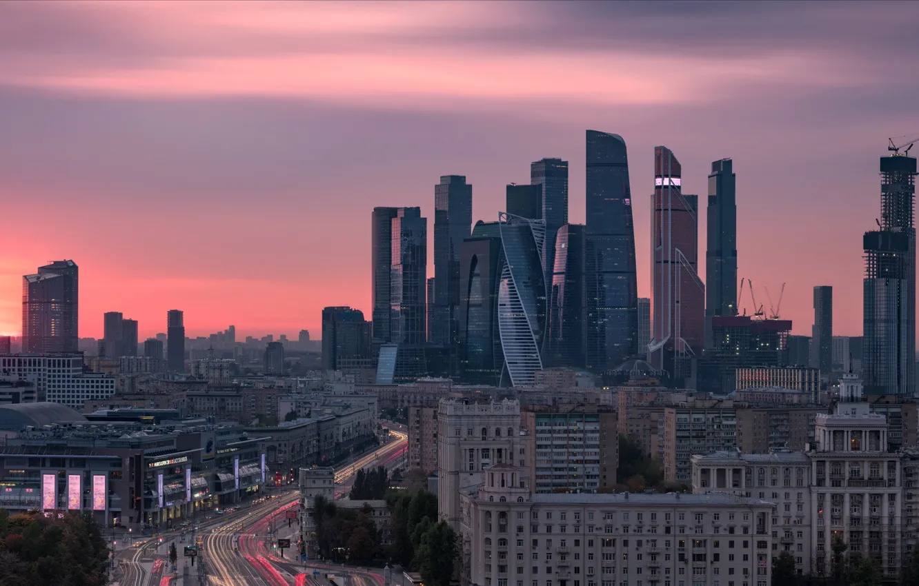 Photo wallpaper the city, Moscow, panoramic view