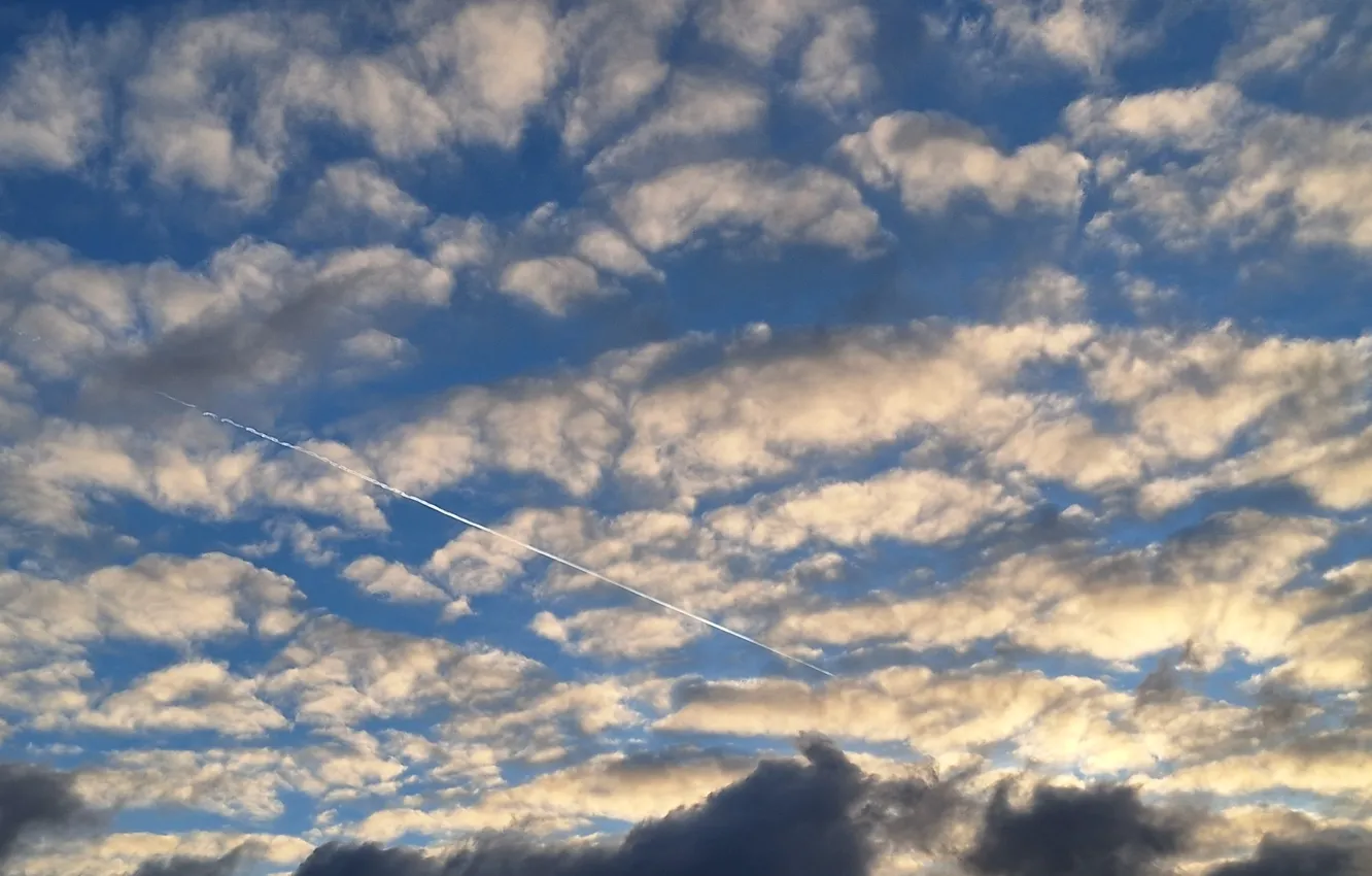 Photo wallpaper niebo, chmury, December