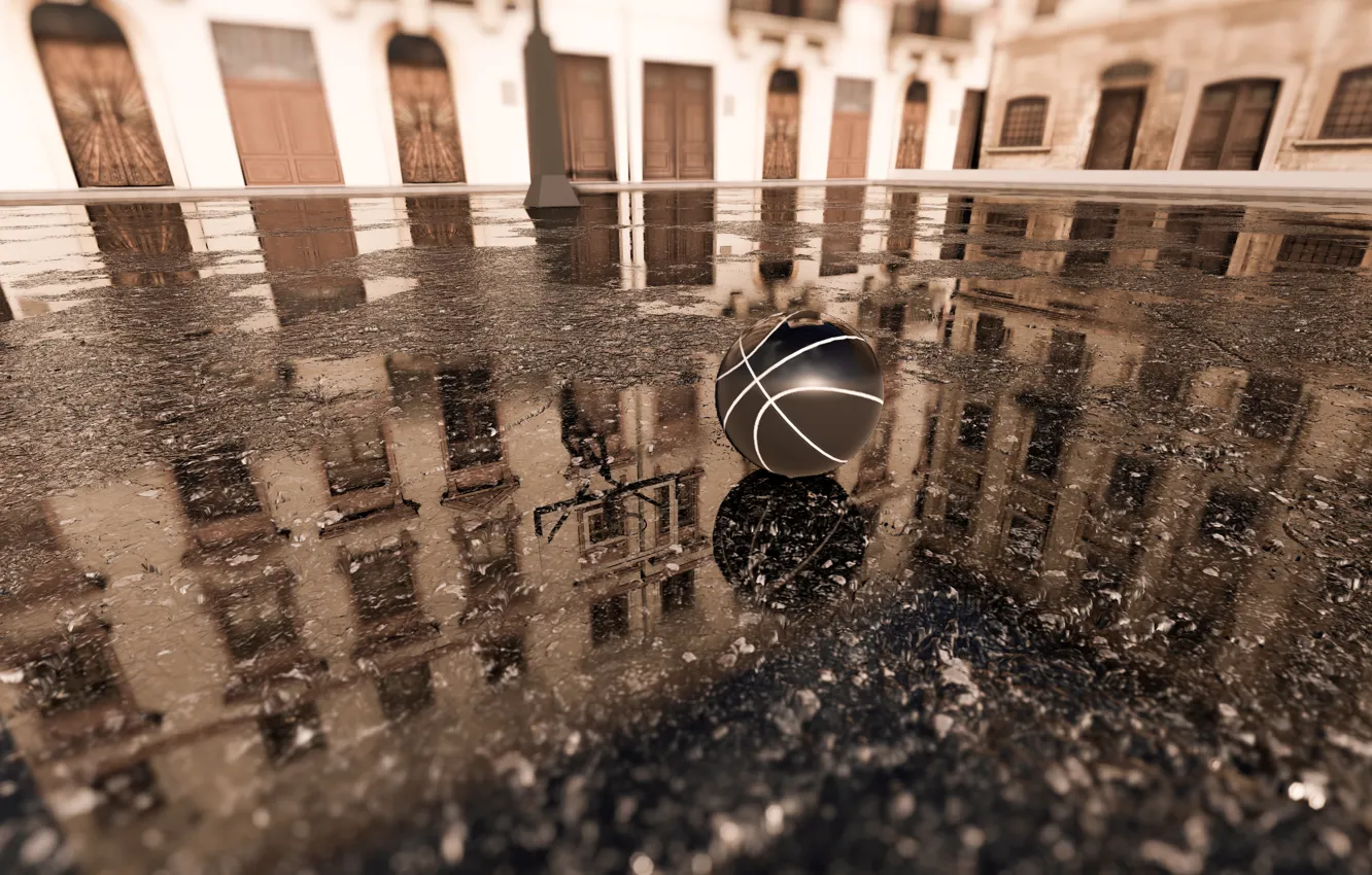 Photo wallpaper sport, rendering, minimalism