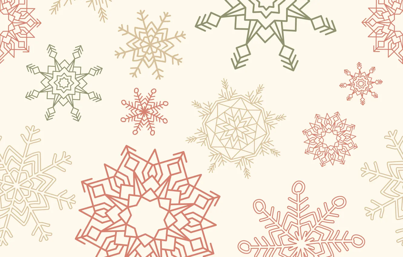 Photo wallpaper snowflakes, background, texture, pattern, snowflakes