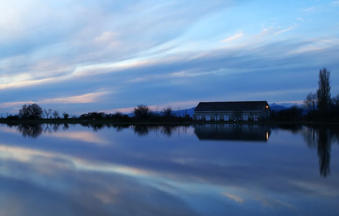 Photo wallpaper landscape, lake, photo, Wallpaper, home