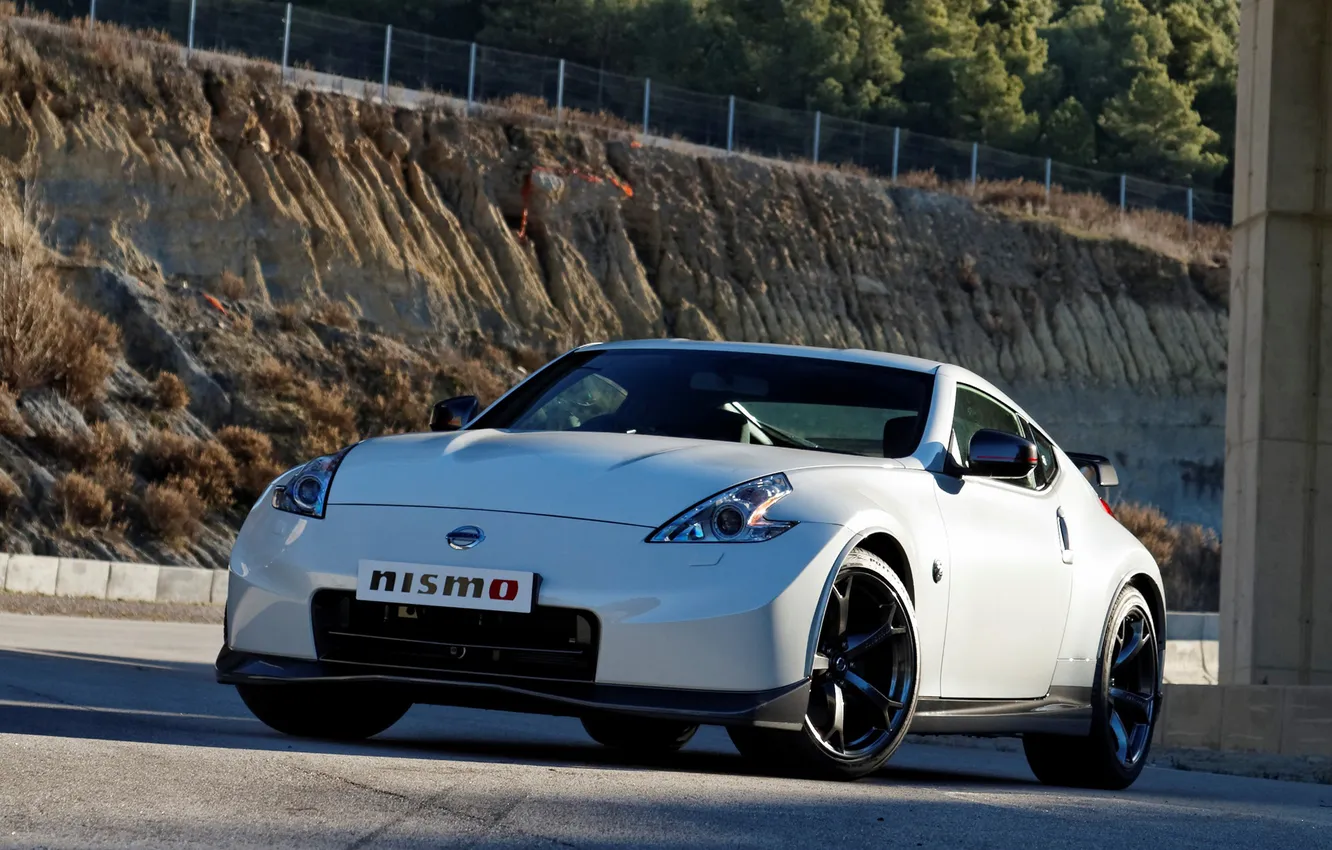 Photo wallpaper auto, lights, Nissan, the front, 370Z, Nismo