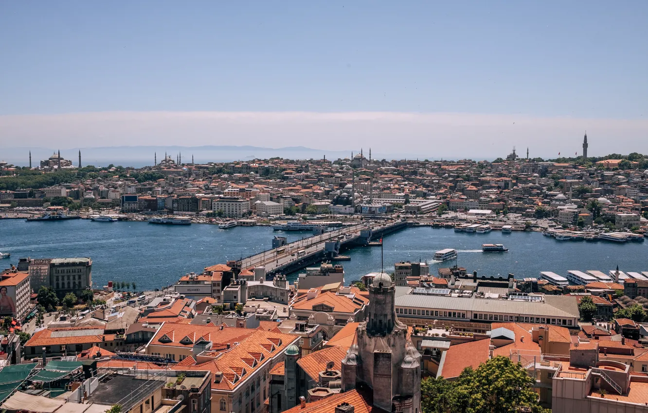 Photo wallpaper the city, panorama, Istanbul, Turkey, Kirill Sokolov