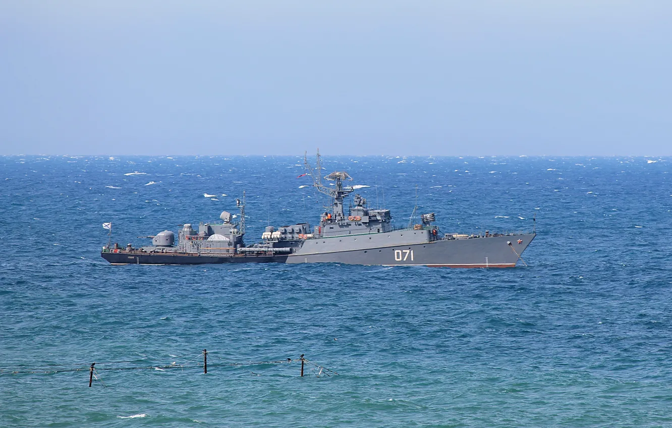 Photo wallpaper ship, anti-submarine, small, The black sea, Suzdalets