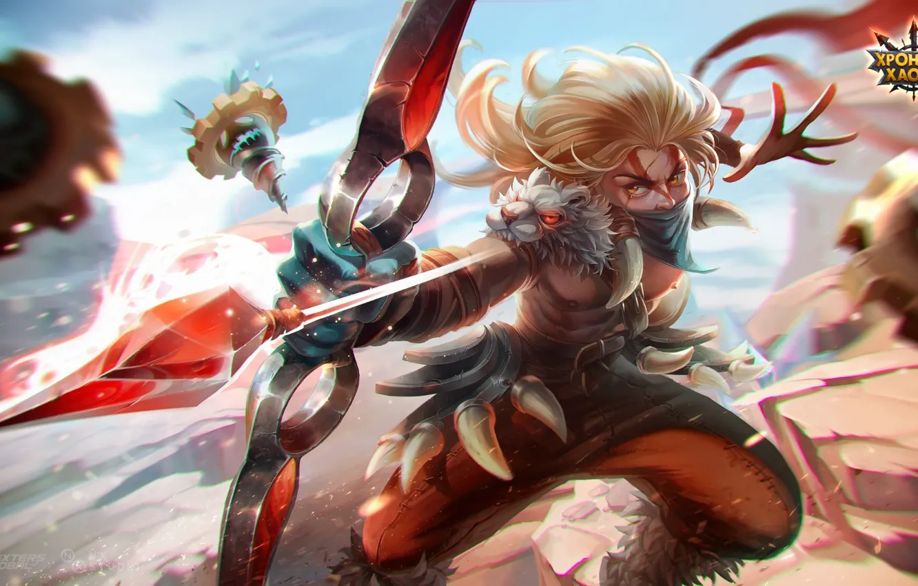 Photo wallpaper the game, bow, fantasy, art, Alice Rose, Chronicles of chaos, Sand Warrior Elmir