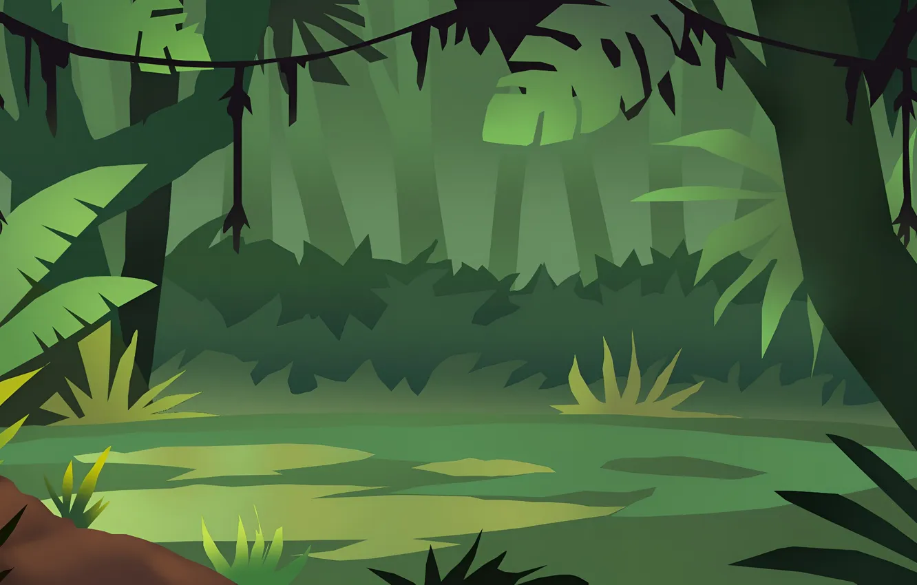 Photo wallpaper green, background, green, jungle, jungle, background