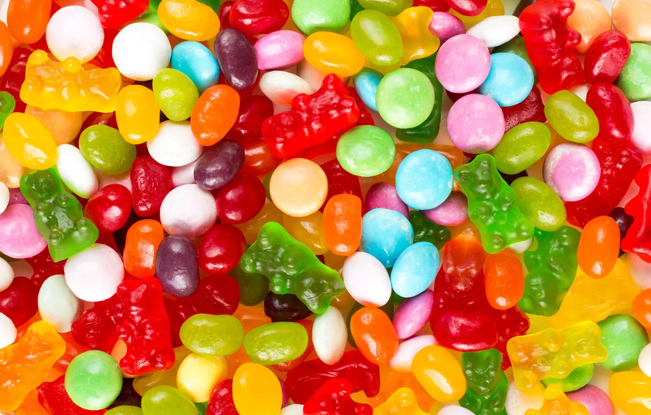 Photo wallpaper candy, pills, marmalade, sweets, candy