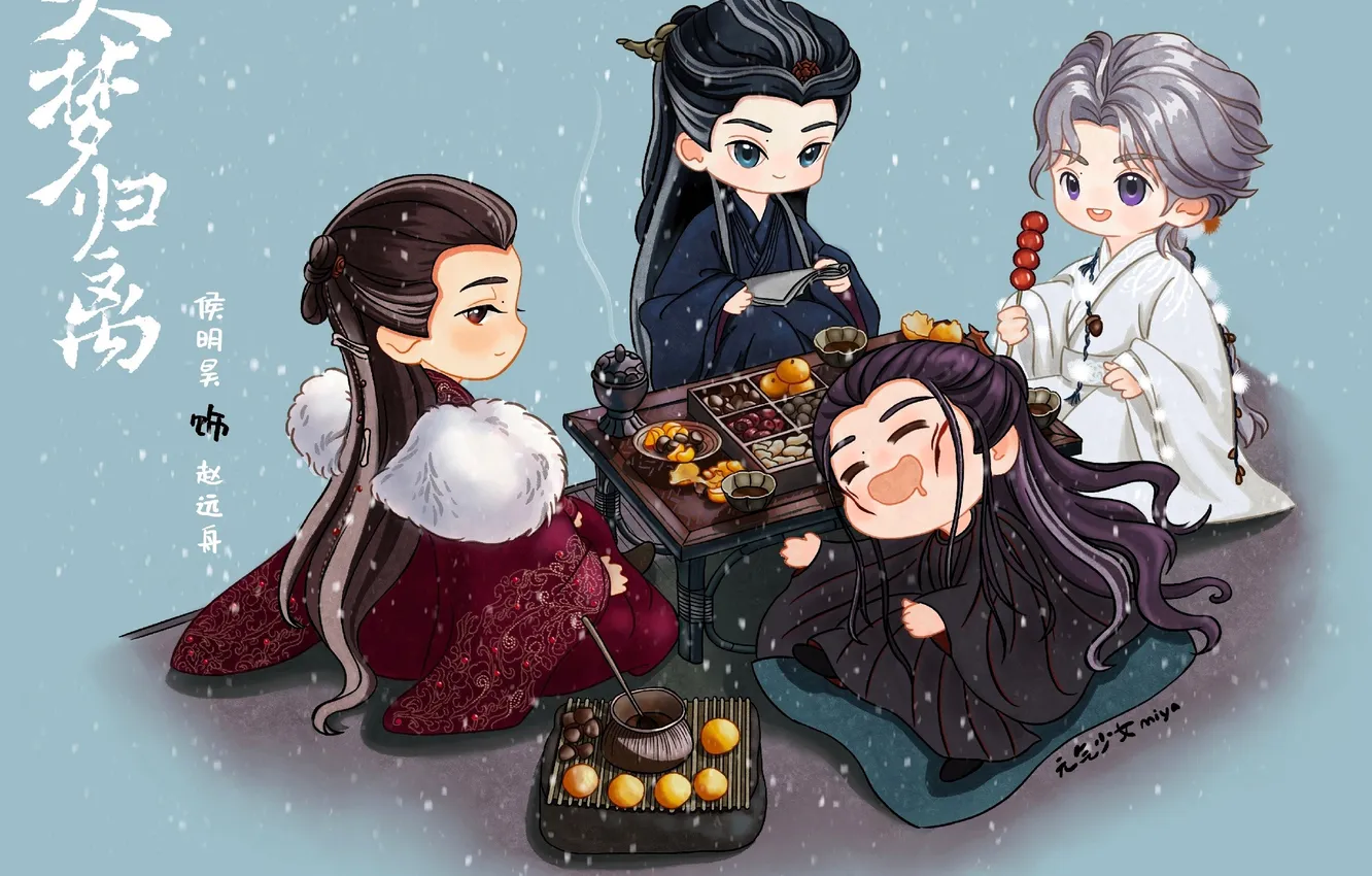 Photo wallpaper China, Chibi, characters