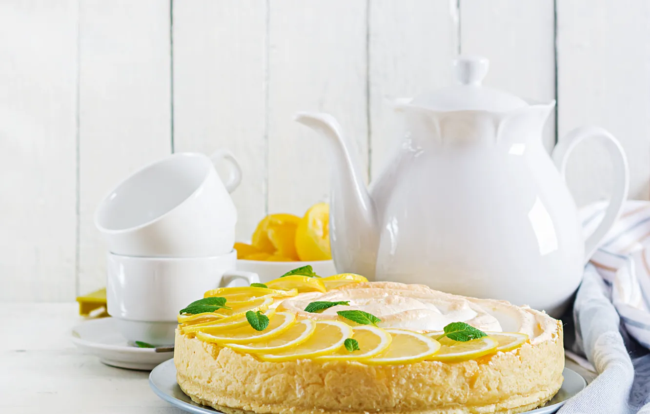Photo wallpaper lemon, Lemon, meringue, dessert, cheese, Timolina, pie