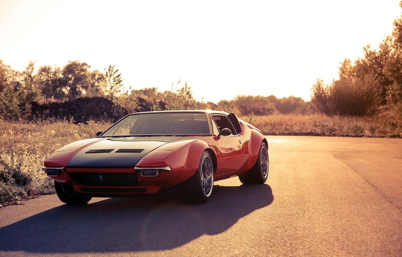 Photo wallpaper nature, sports car, rechange, de tomaso pantera