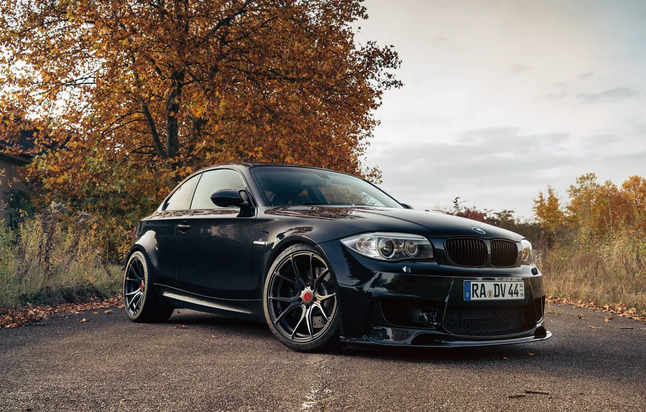 Photo wallpaper BMW, black, Vorsteiner, Coupe, M1, 1M
