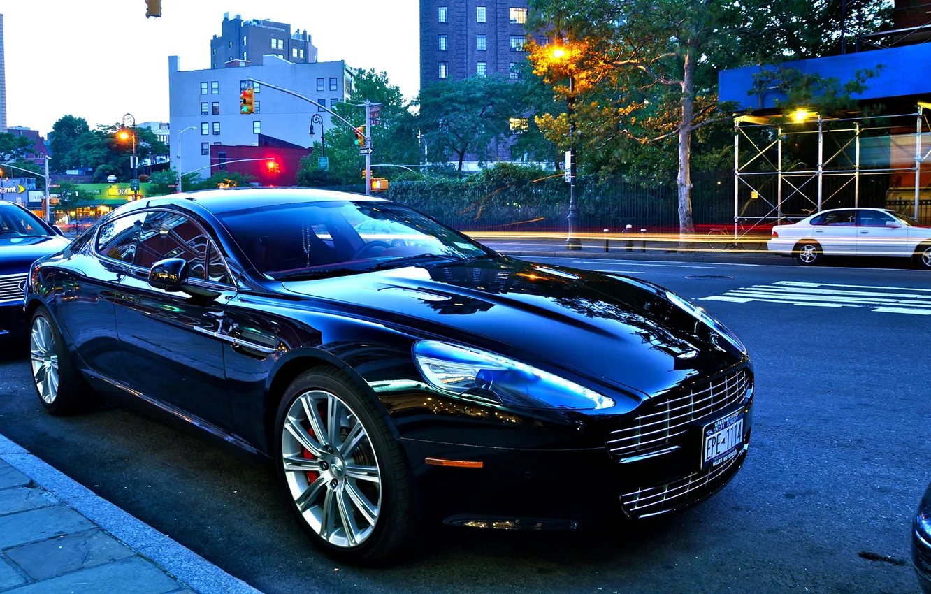 Photo wallpaper road, the city, Bentley, traffic light