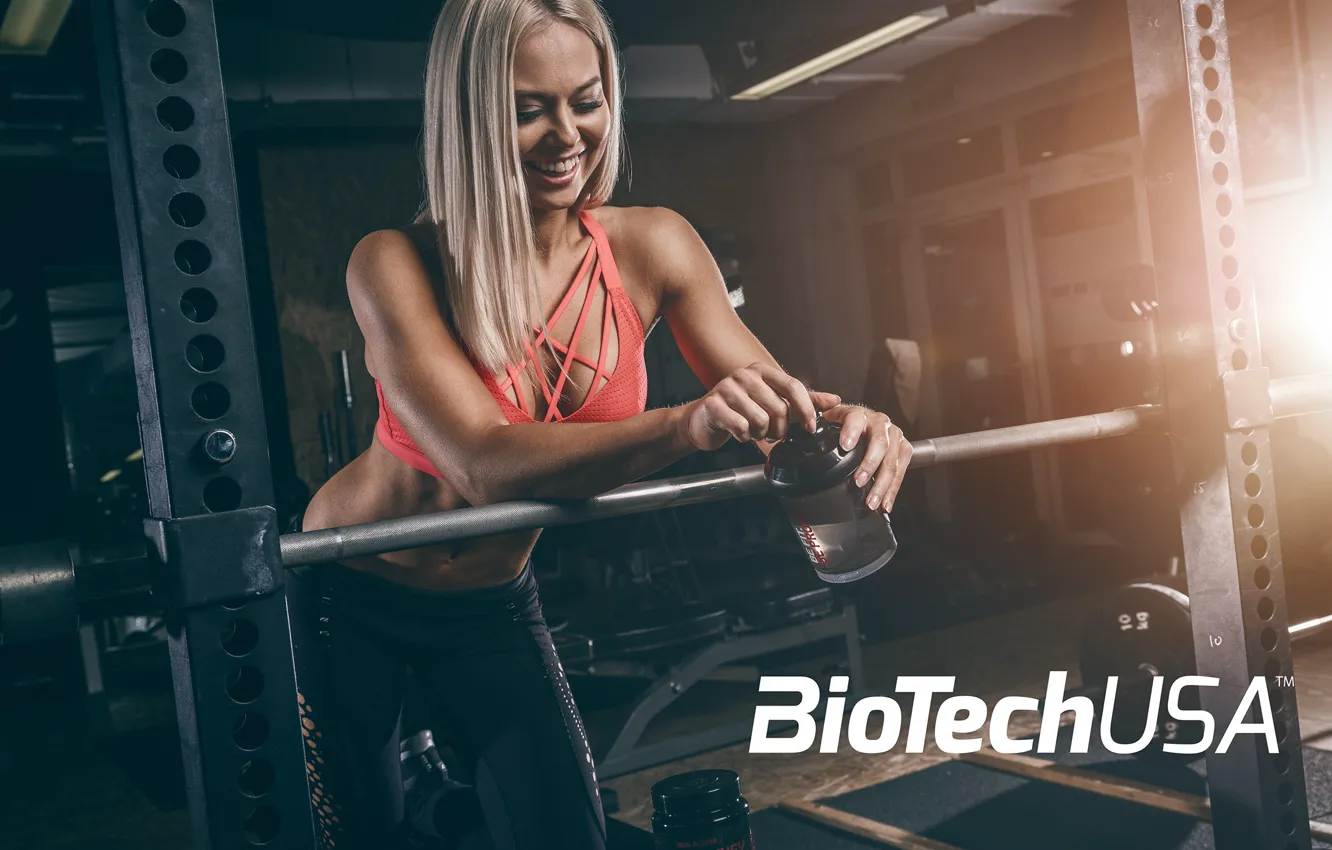 Photo wallpaper model, pose, workout, fitness, gym