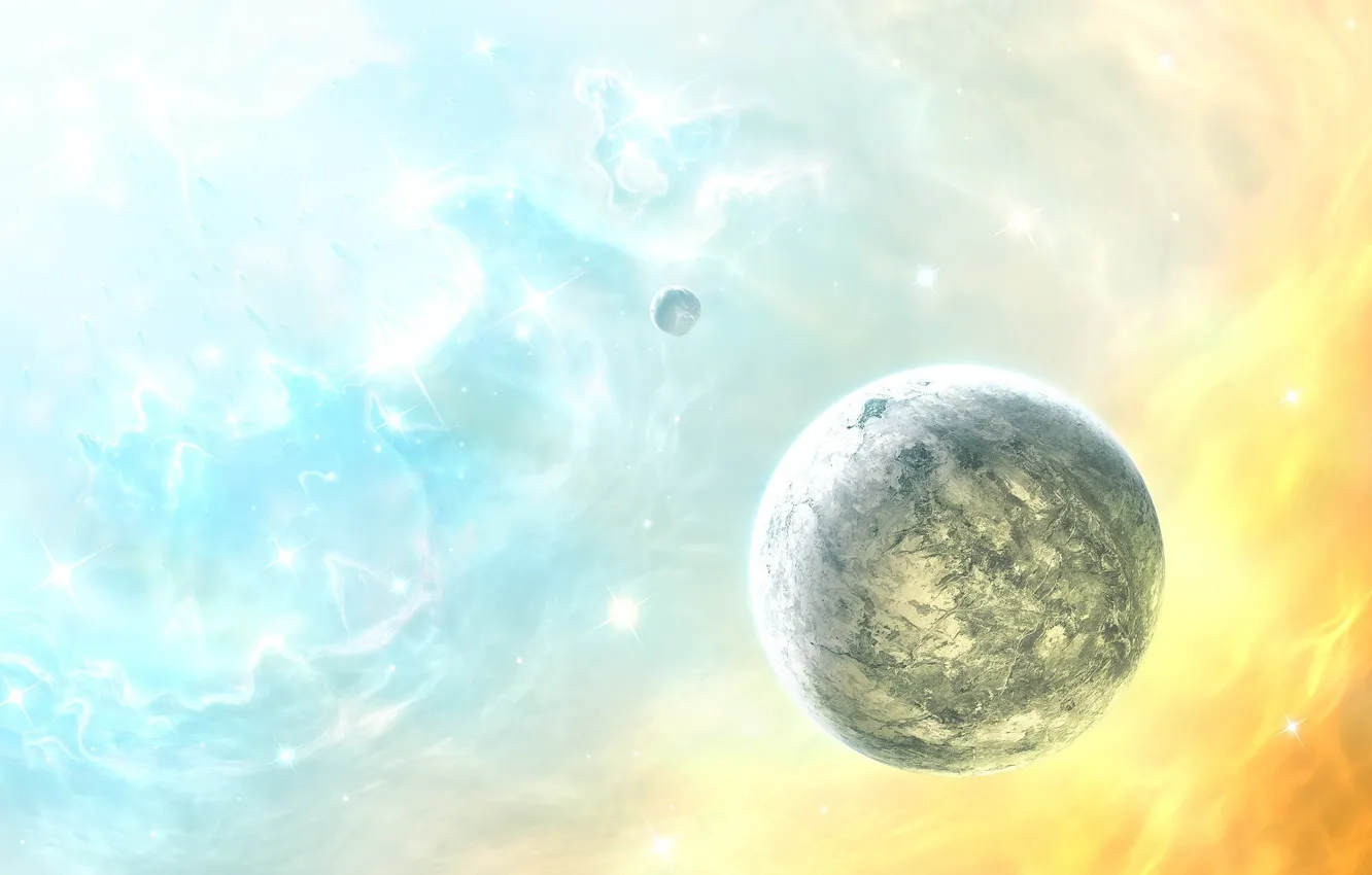 Photo wallpaper stars, color, planet