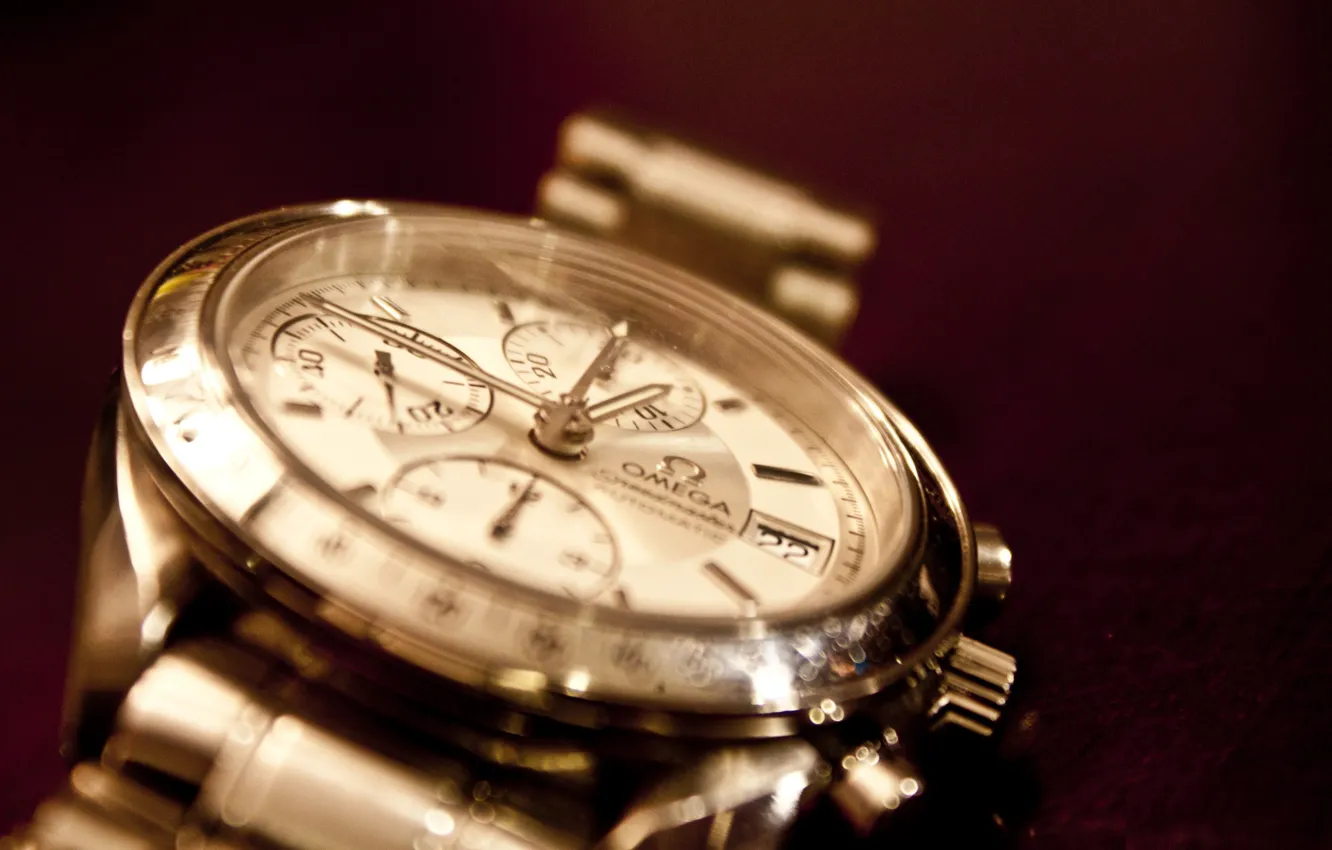 Photo wallpaper watch, Omega, handmade