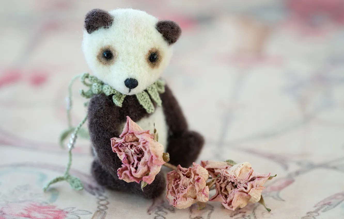 Photo wallpaper toy, bear, Panda, bear