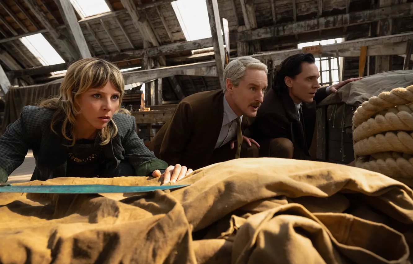 Photo wallpaper Mobius, Loki, Tom Hiddleston, Owen Wilson, Season 2, Marvel Studios, Sylvie, Sophia Di Martino