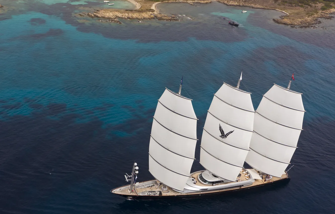 Photo wallpaper sea, the way, sailboat