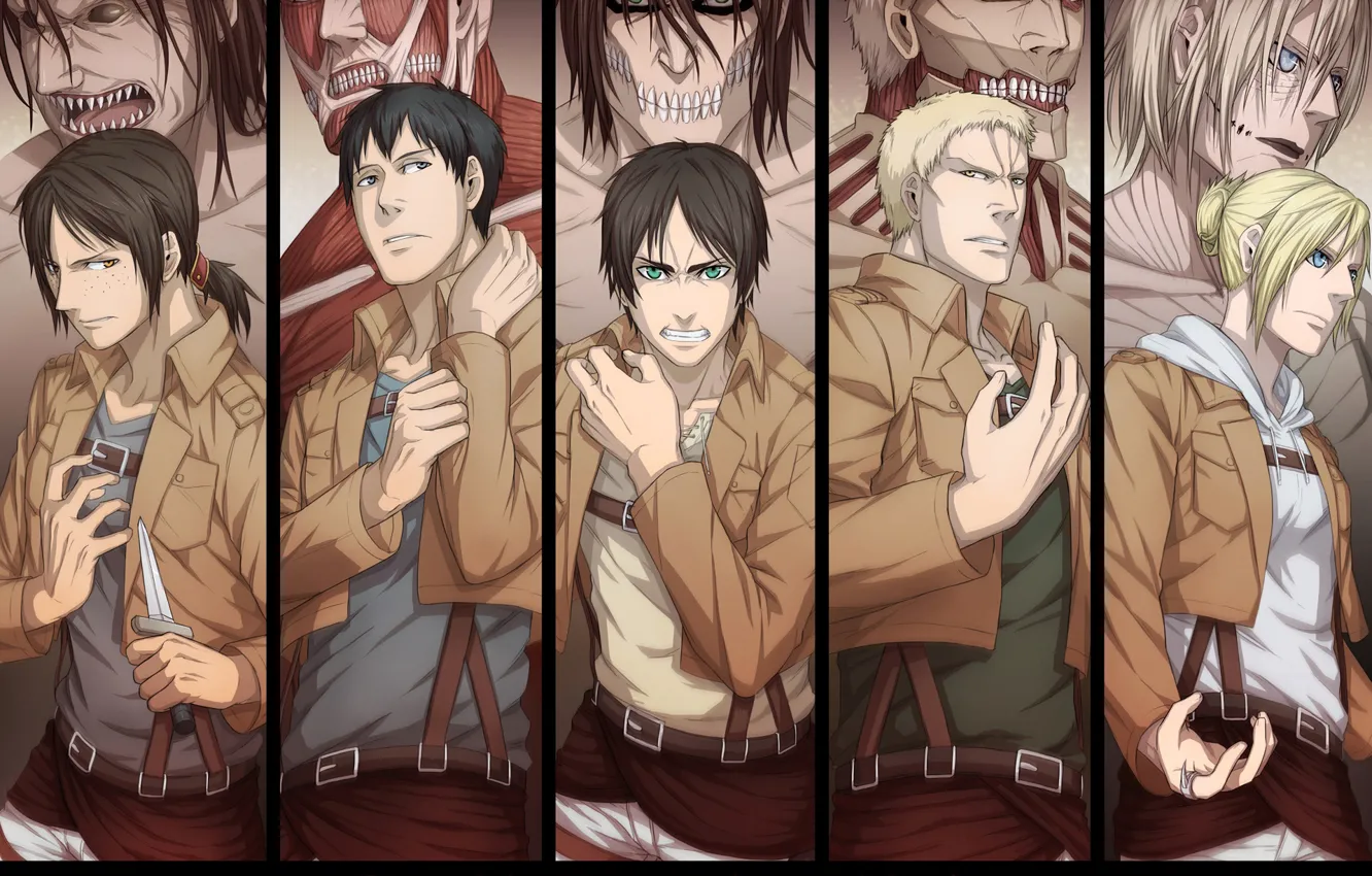 Photo wallpaper anime, art, Titan, Shingeki no Kyojin, Attack Of The Titans, The Invasion Of The Giants