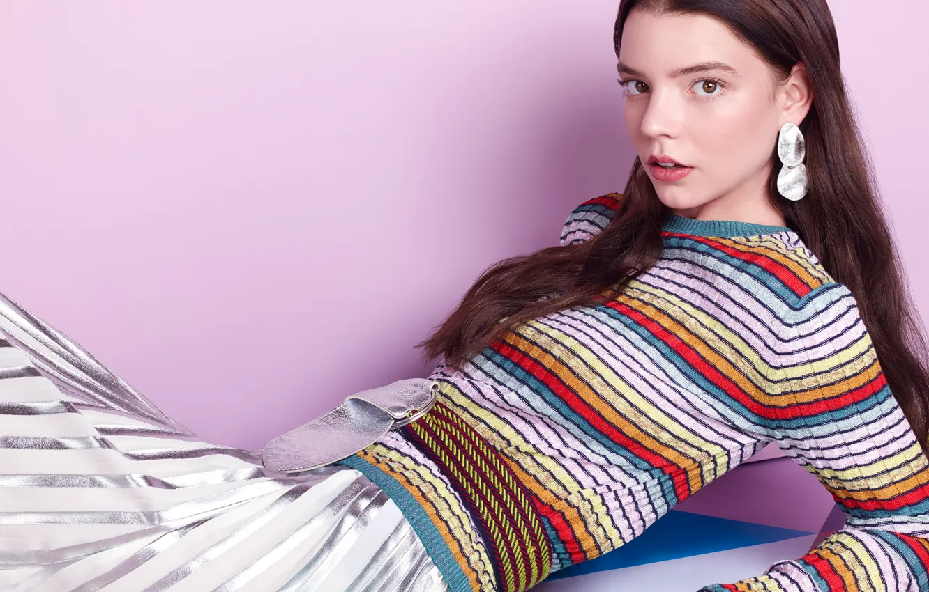 Photo wallpaper look, skirt, makeup, hairstyle, lies, brown hair, beauty, photoshoot