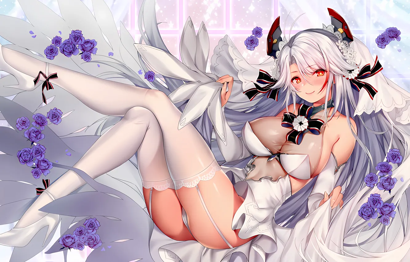 Photo wallpaper girl, sexy, lingerie, Cameltoe, ass, cleavage, panties, thighhighs