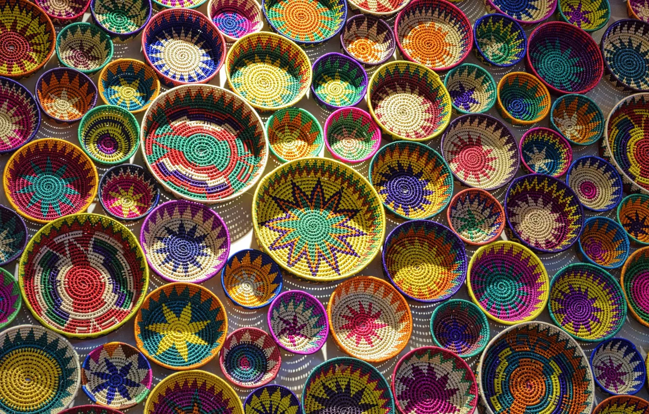 Photo wallpaper color, form, BASKETS