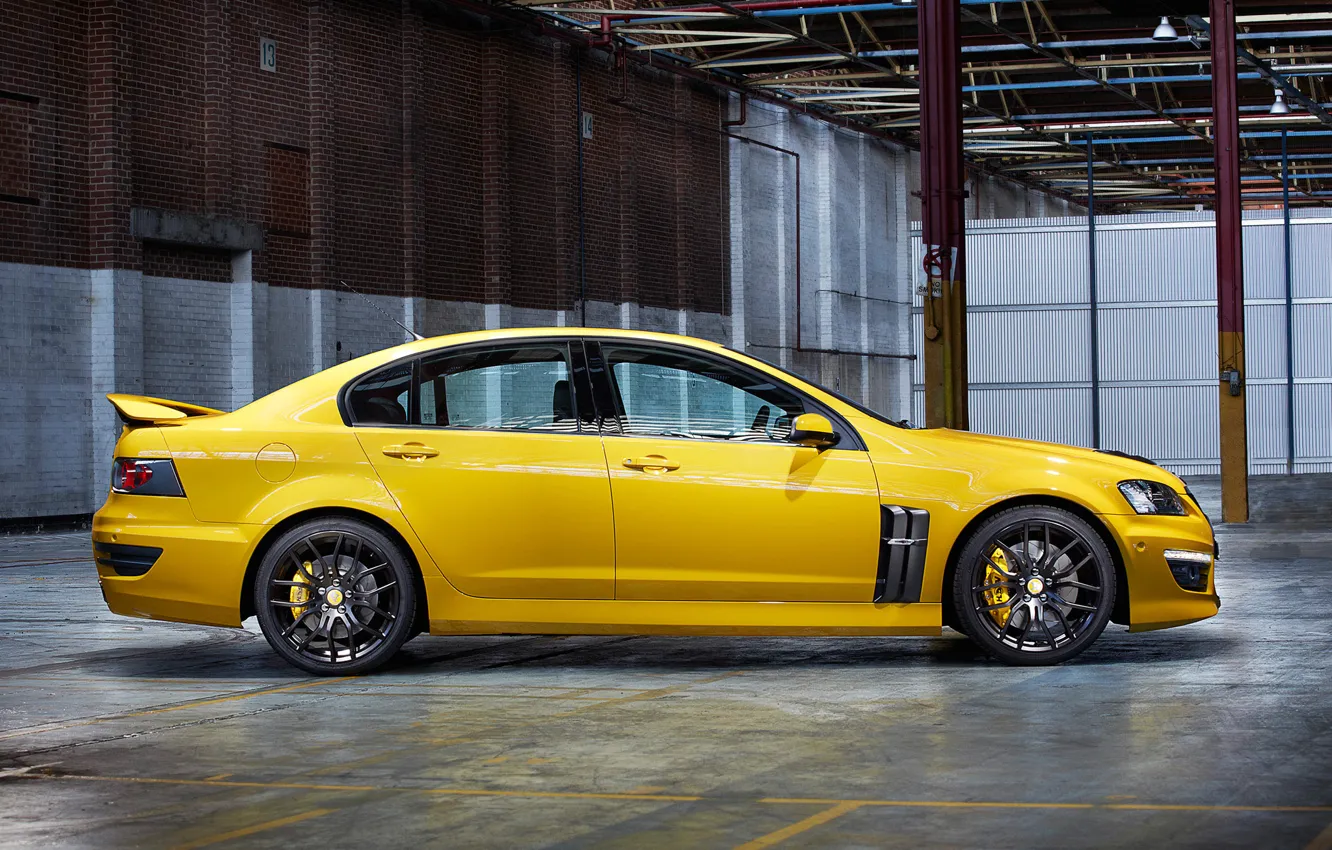 Photo wallpaper yellow, garage, canopy, yellow, garage, GTS, Holden, Holden