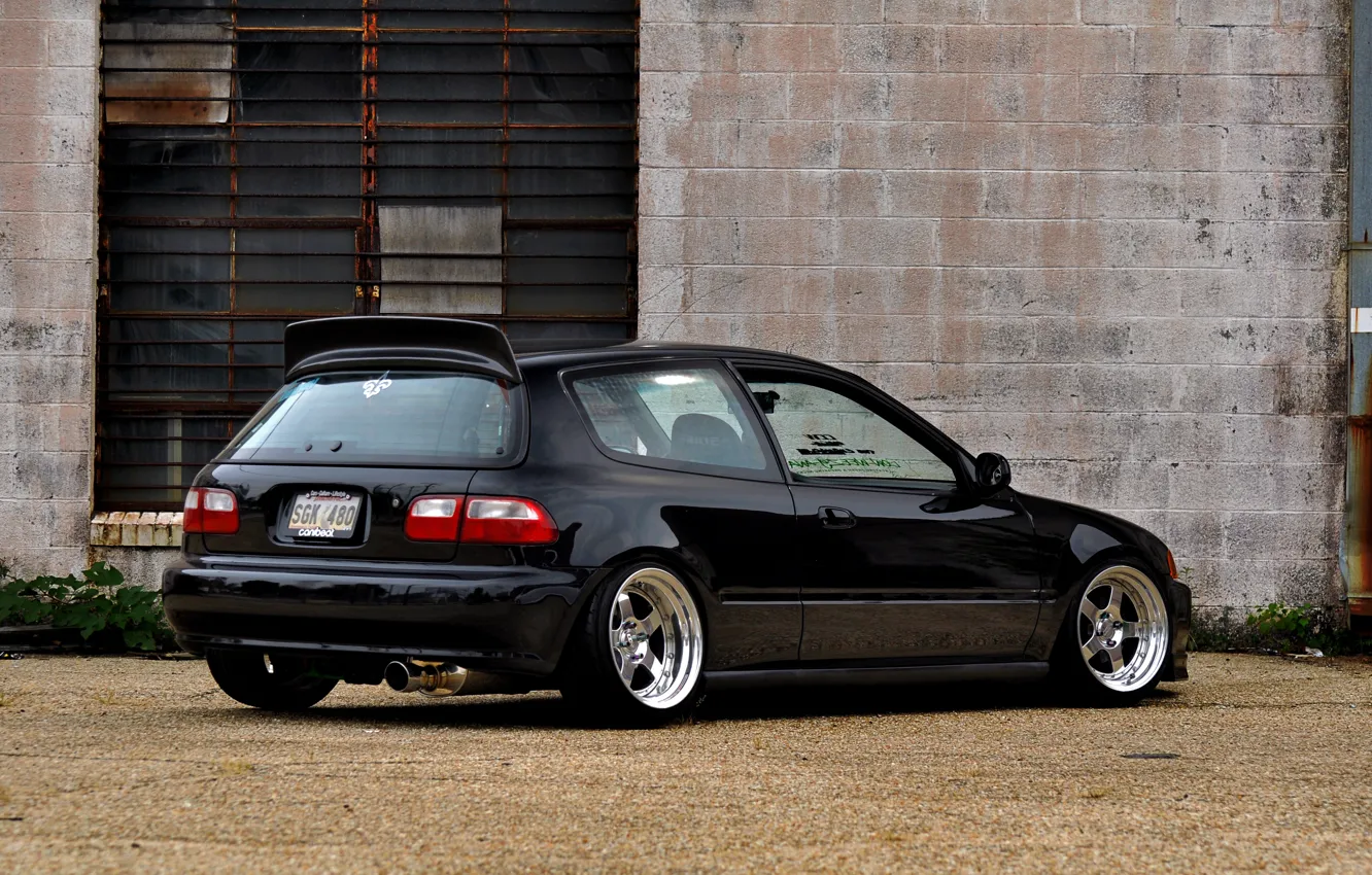 Photo wallpaper Honda, Civic, Stance, Low, BellyScrapers, CCW, eg6