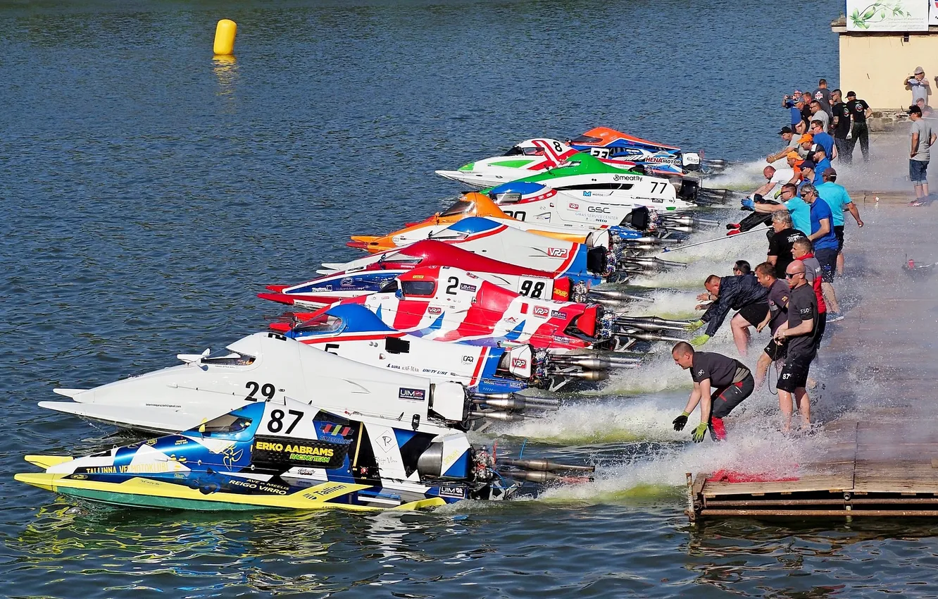 Photo wallpaper race, boat, speed