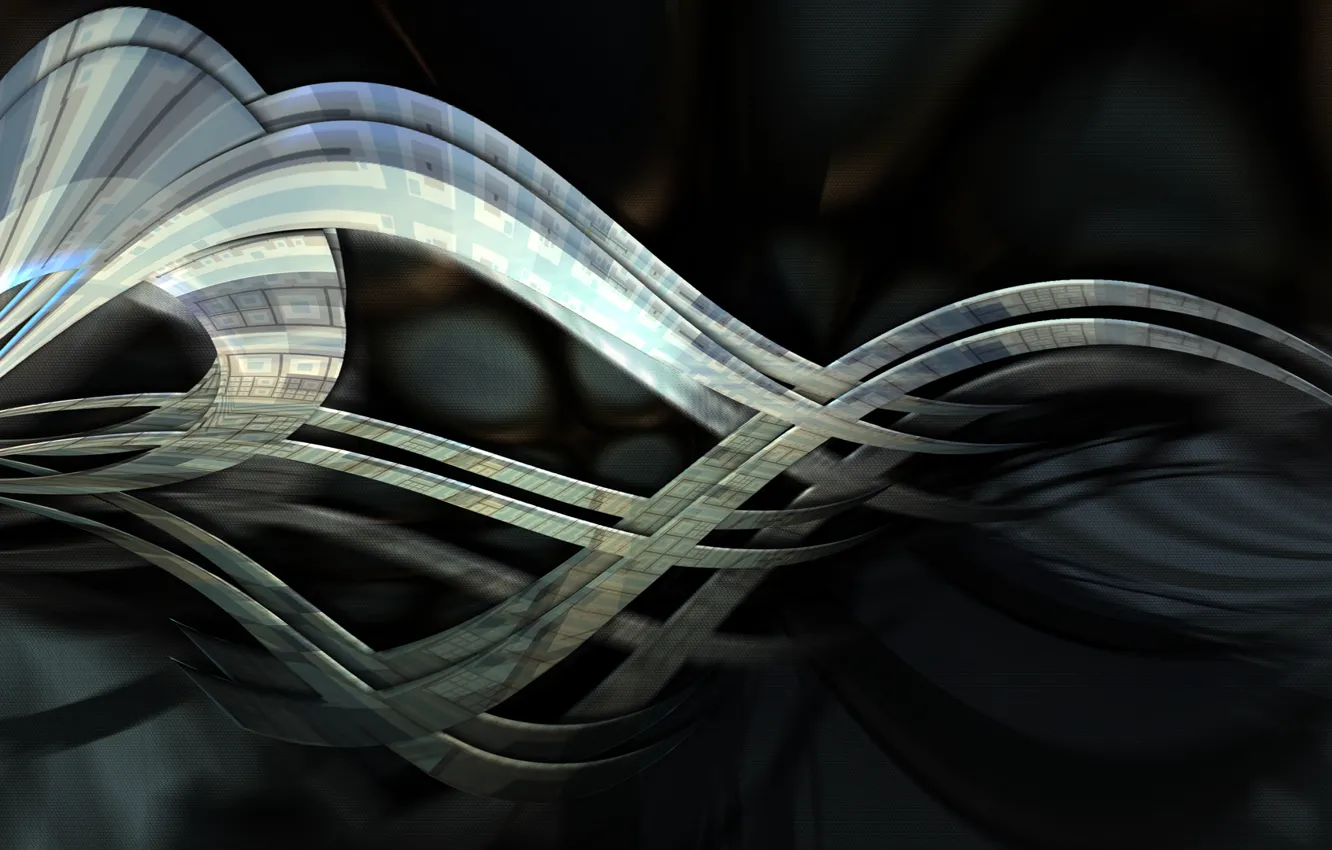 Photo wallpaper wave, sign, black, tape, waves, black, sign, tapes