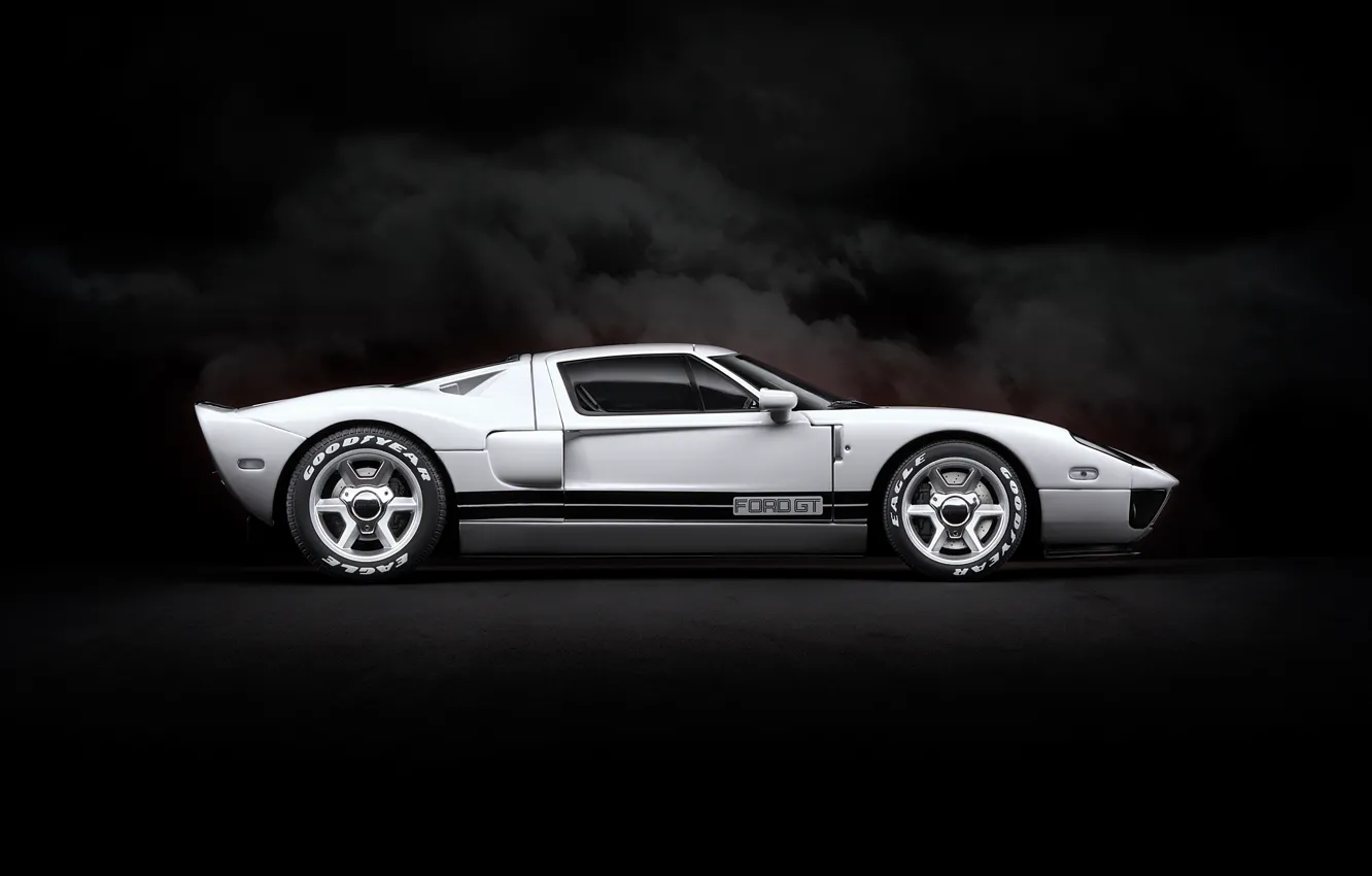 Photo wallpaper white, background, art, Ford GT, sports car