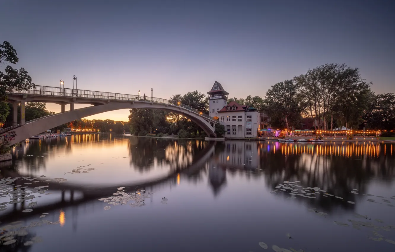 Photo wallpaper bridge, the evening, Germany, Berlin