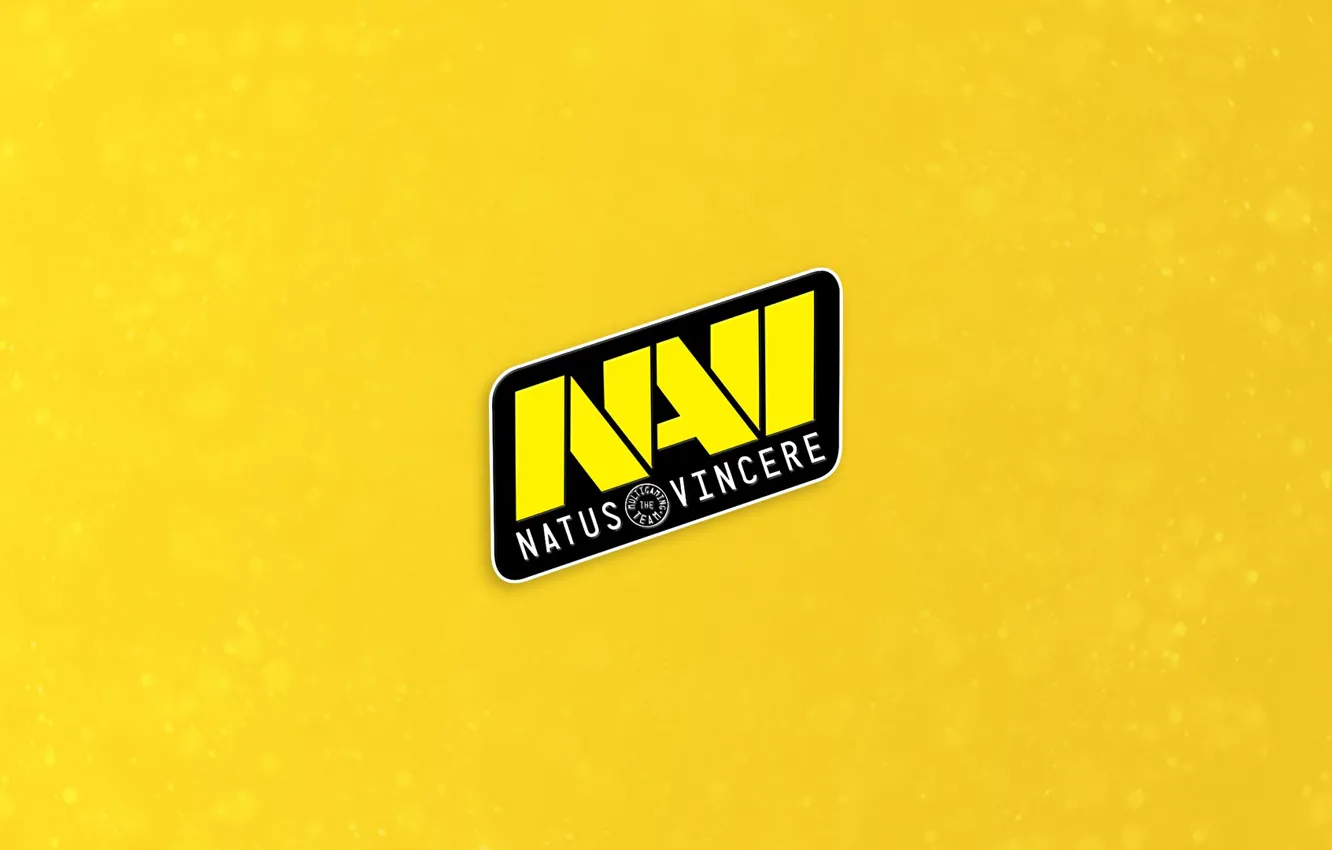 Photo wallpaper logo, na'vi, fifa, League of Legends, hots, wot, yellow background, csgo