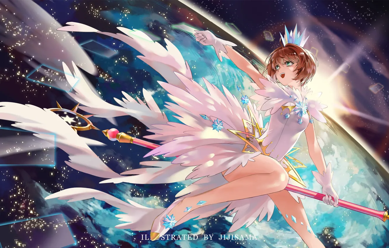 Photo wallpaper Flight, Girl, Anime, Card Captor Sakura