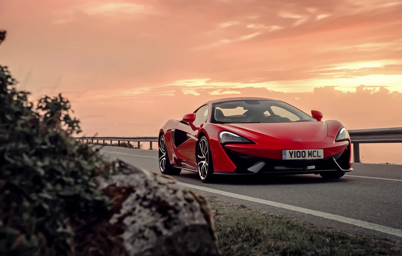 Photo wallpaper sunset, McLaren, the evening, supercar, McLaren, 570S