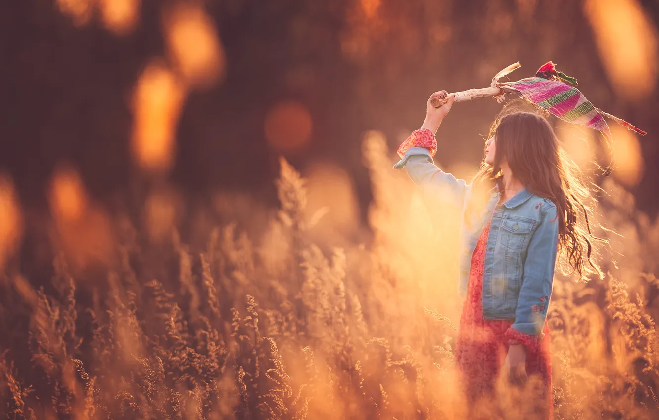 Photo wallpaper hair, dress, jacket, girl, sunlight, Meg Bitton