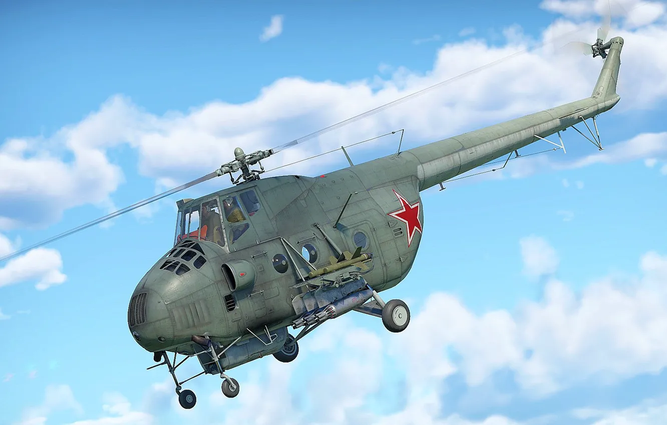 Photo wallpaper USSR, Mil, Multi-purpose attack helicopter, Mi-4AV