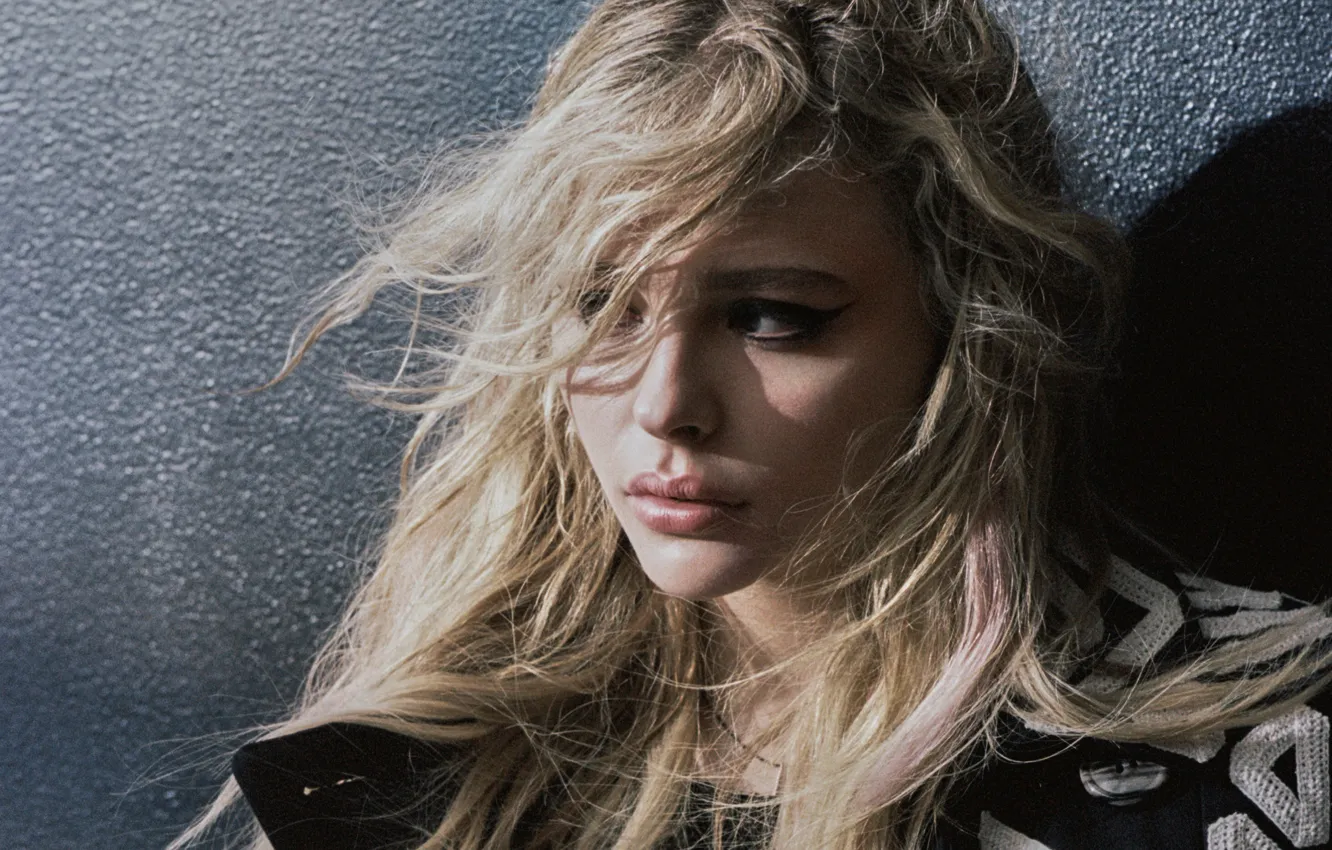Photo wallpaper makeup, actress, hairstyle, blonde, Chloe Grace Moretz, Chloe Grace Moretz, 2015, Nylon