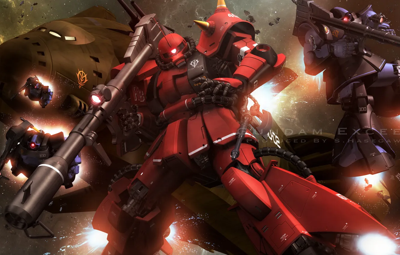 Photo wallpaper space, weapons, robot, Mobile Suit Gundam