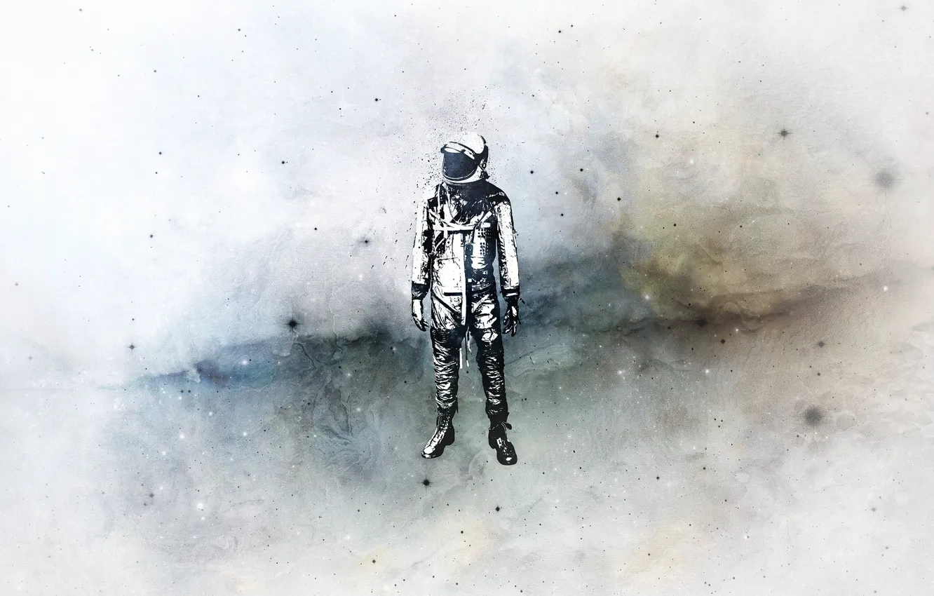 Photo wallpaper minimalism, astronaut, the suit