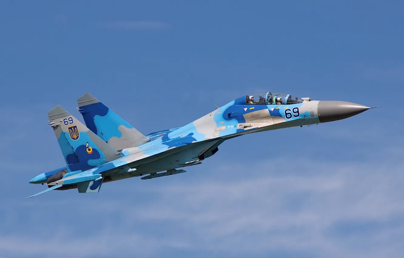 Photo wallpaper the plane, Ukraine, BBC, military, Ukraine, Su-27, Ukrainian army