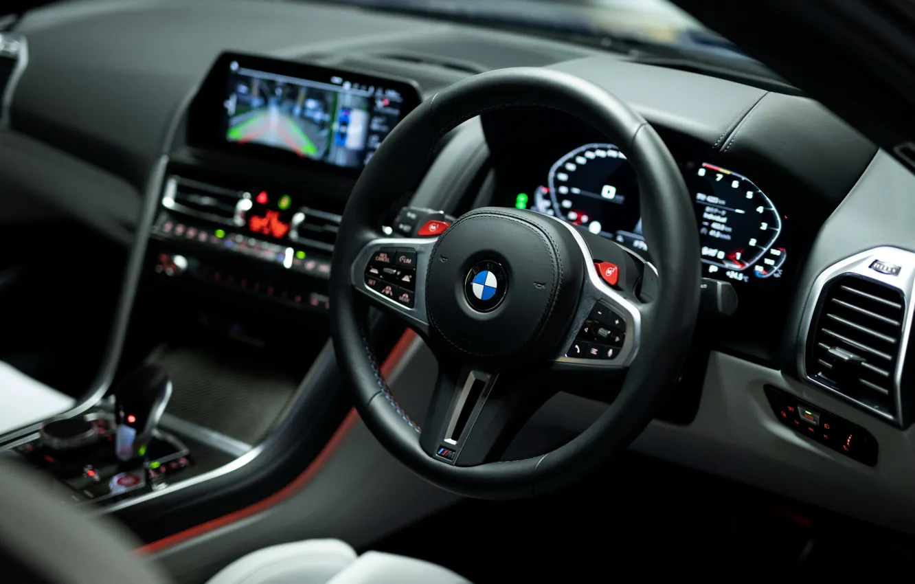 Photo wallpaper coupe, interior, BMW, Coupe, 2020, BMW M8, two-door, M8