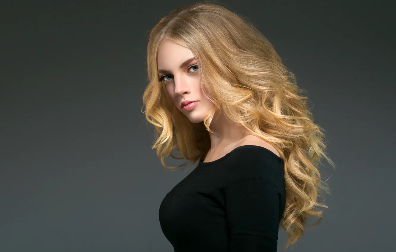 Photo wallpaper face, model, hair, portrait, makeup, hairstyle, blonde, profile, curls, woman, long, face, hair, model, portrait, …