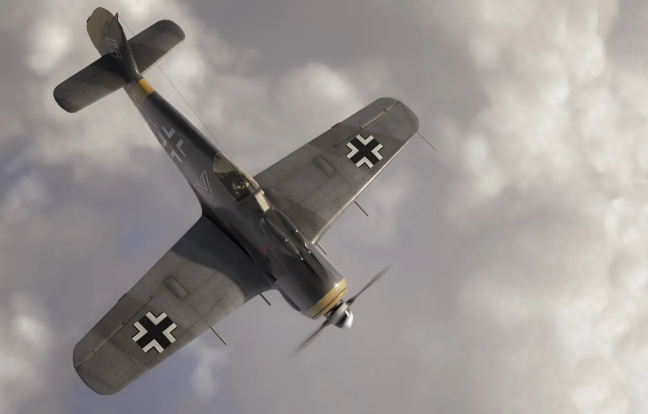 Photo wallpaper Fw 190, Luftwaffe, Focke-Wulfm, Shrike