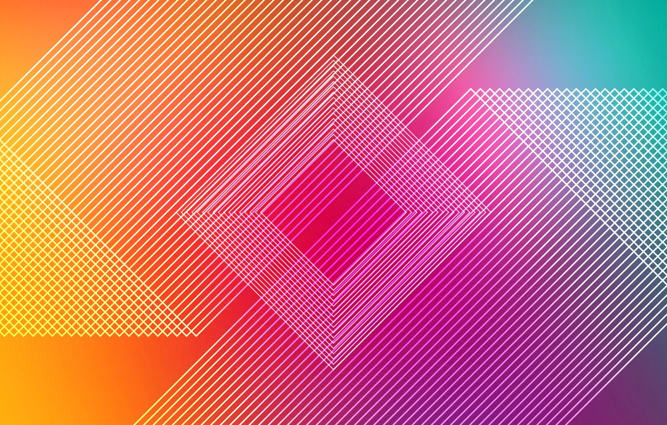 Photo wallpaper line, background, figure, yellow, pink, lines, rhombus, fon