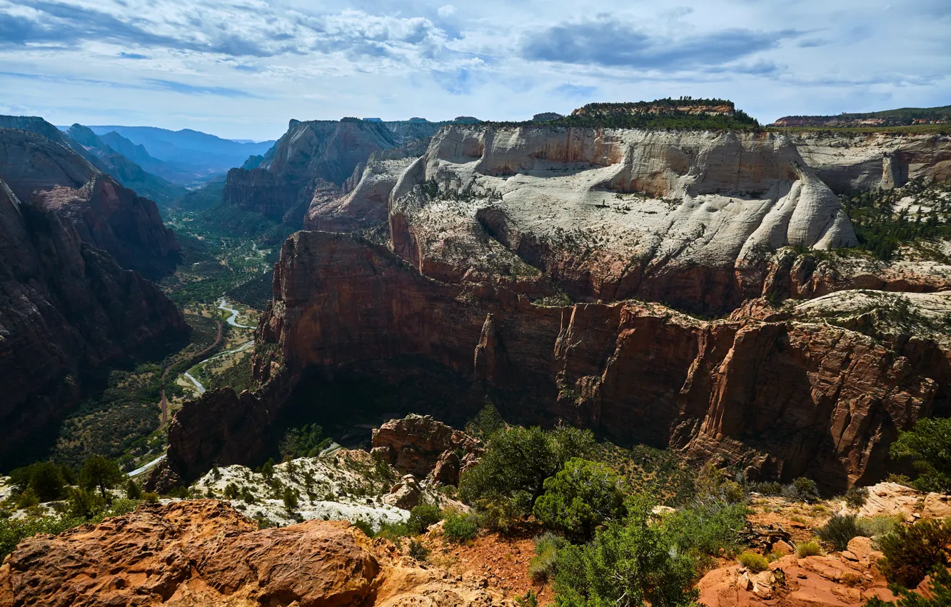 Photo wallpaper canyon, Utah, USA, Zion National Park